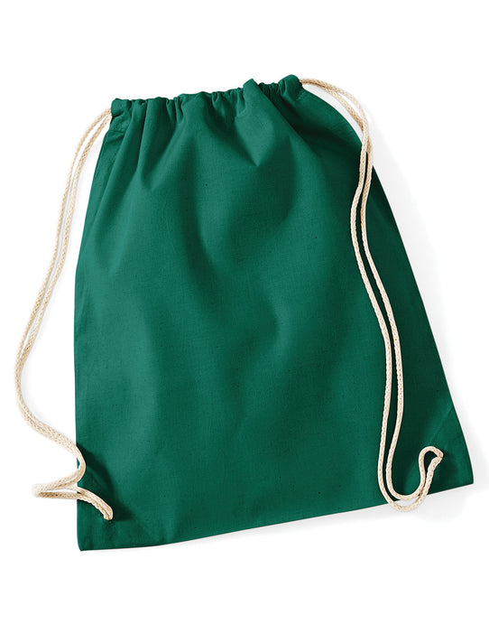 Westford Mill W110 Cotton Gymsac - Bottle Green