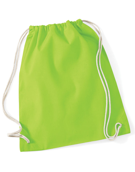 Westford Mill W110 Cotton Gymsac - Lime
