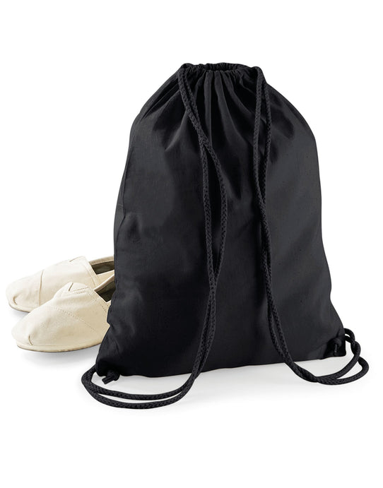 Westford Mill W110 Cotton Gymsac - Black/Black