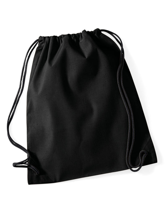 Westford Mill W110 Cotton Gymsac - Black/Black