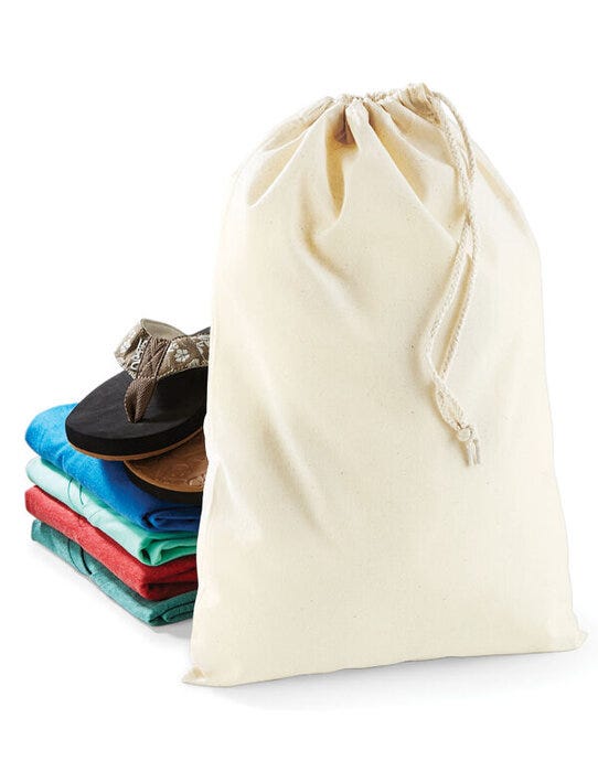 Westford Mill W115 Cotton Stuff Bag - Natural