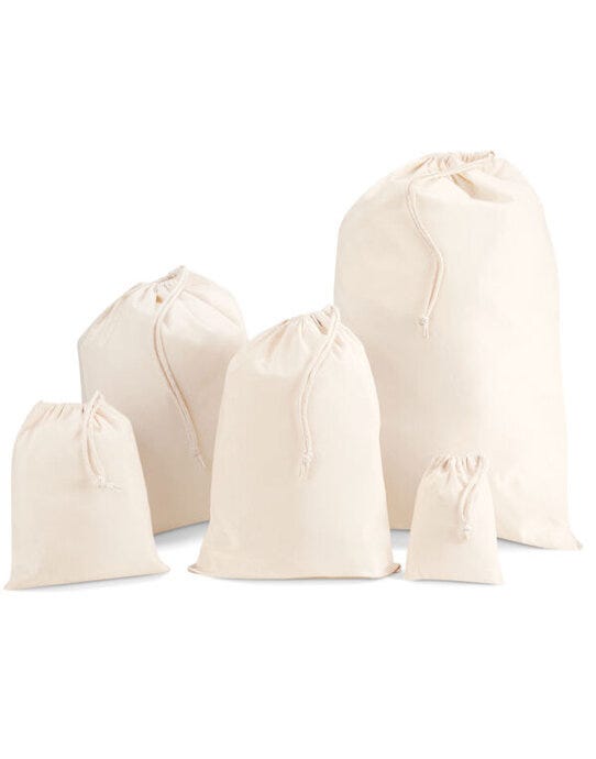 Westford Mill W115 Cotton Stuff Bag - Natural