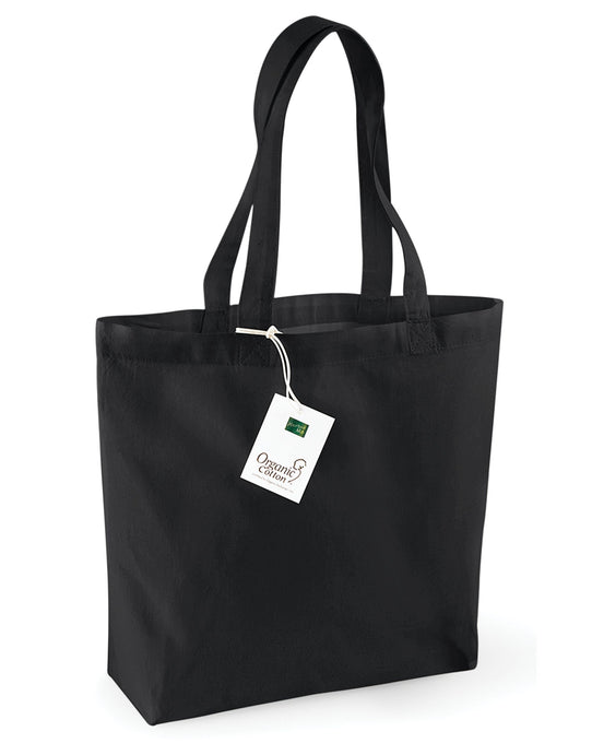 Westford Mill W180 Organic Cotton Shopper - Black