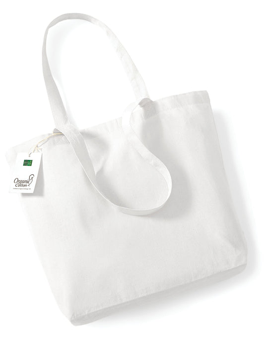 Westford Mill W180 Organic Cotton Shopper - White