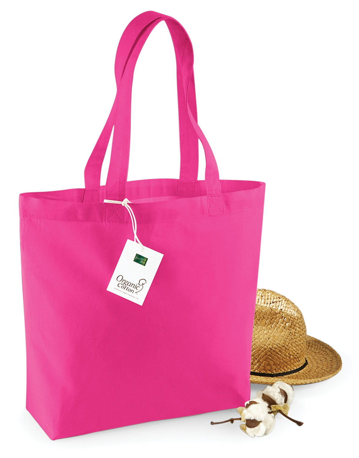 Westford Mill W180 Organic Cotton Shopper - Fuchsia