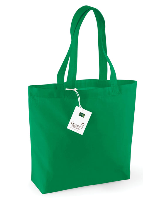 Westford Mill W180 Organic Cotton Shopper - Kelly Green