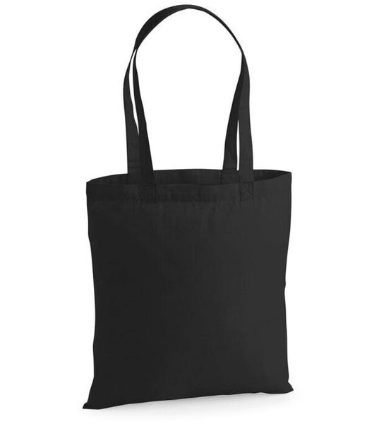 Westford Mill W201 Black plain Premium Cotton Tote