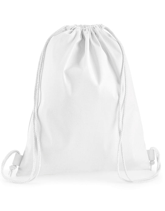 Westford Mill W210 Premium Cotton Gymsac - White