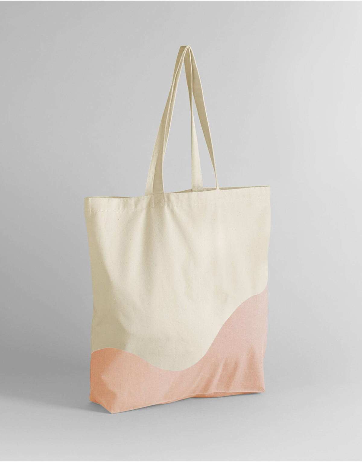 Westford Mill W235 Wave Print Maxi Tote - Natural/Peach