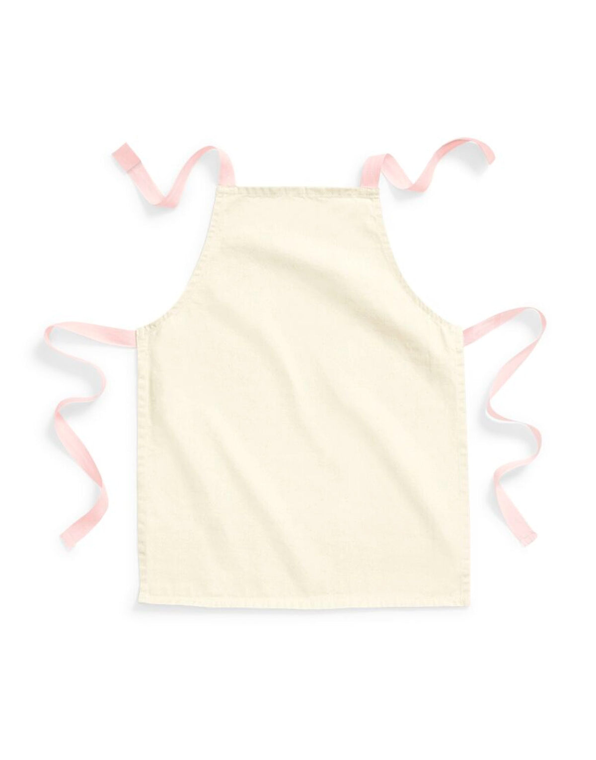 Westford Mill W362 Cotton Junior Apron - Natural/Pastel Pink