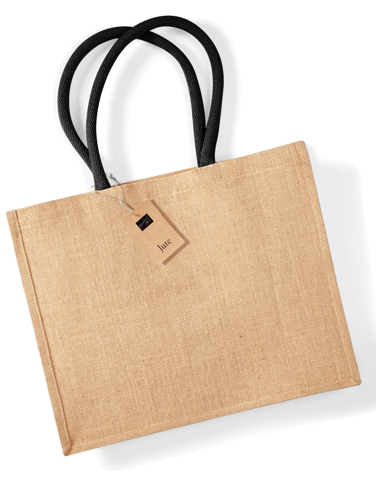 Westford Mill W407 Jute Classic Shopper - Natural/Black