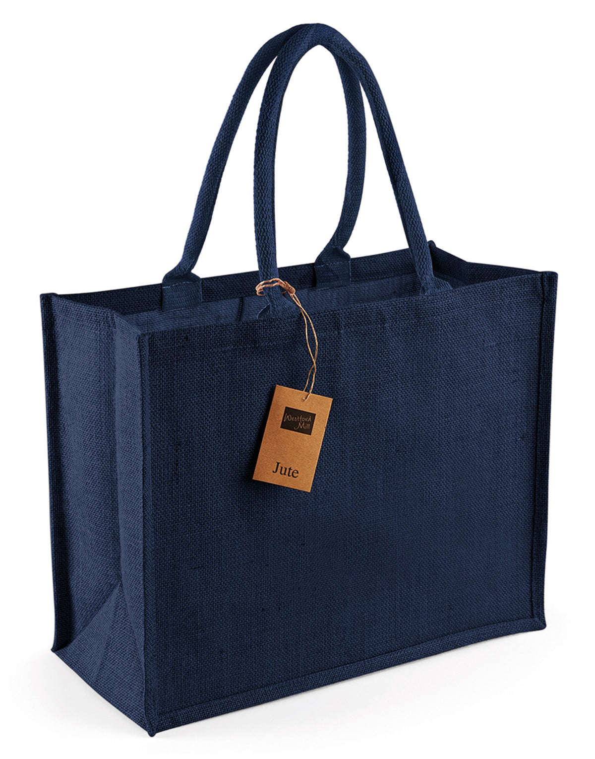 Westford Mill W407 Jute Classic Shopper - Navy/Navy