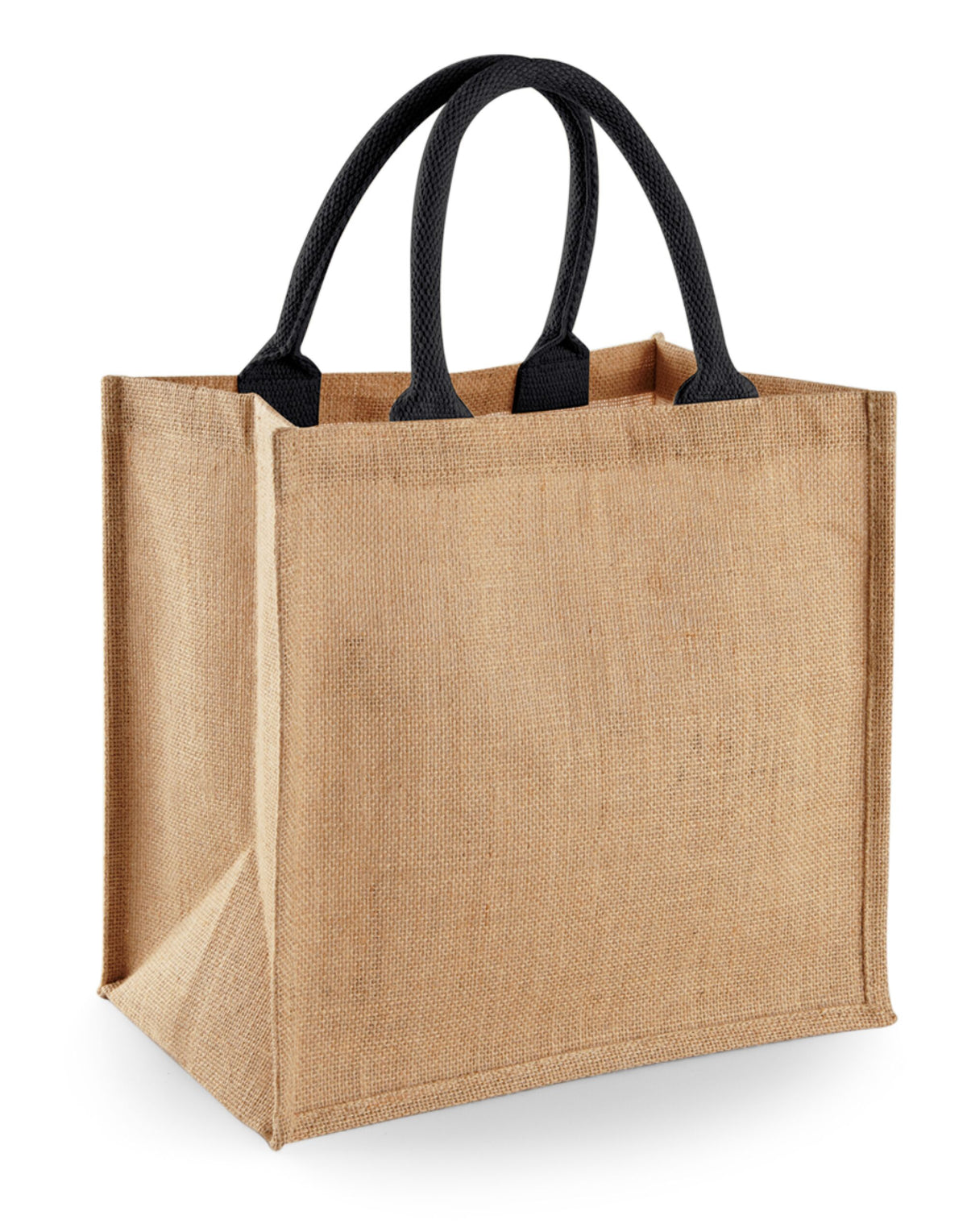 Westford Mill W413 Jute Midi Tote - Natural/Black