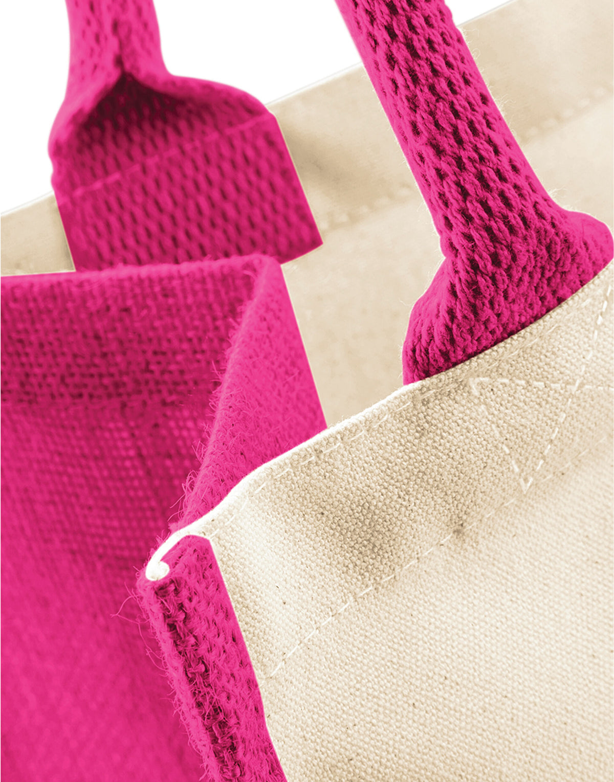 Westford Mill W421 Printers Midi Jute Bag - Fuchsia