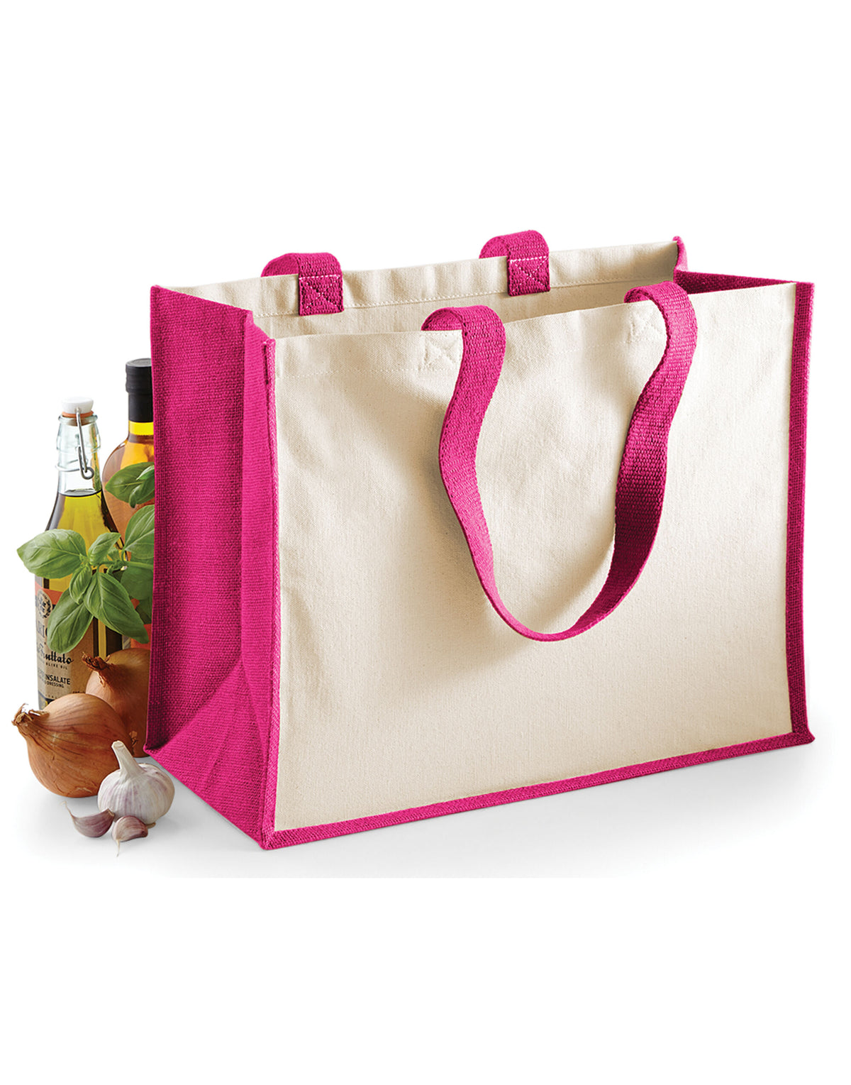 Westford Mill W422 Printers Jute Shopper - Fuchsia