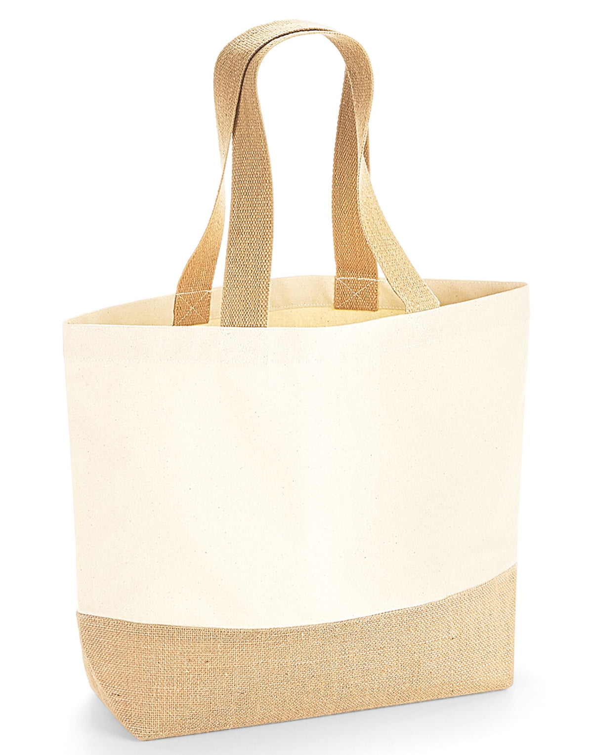 Westford Mill W451 Jute Base Canvas Tote - Natural
