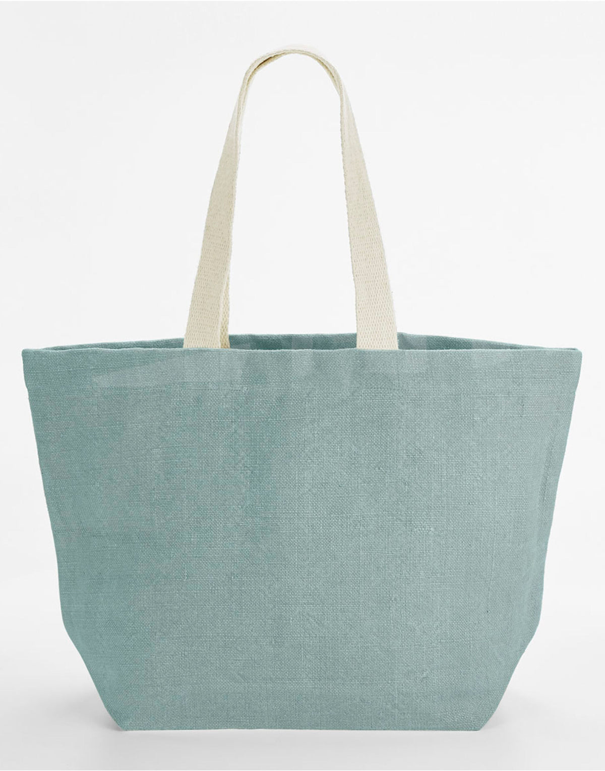 Westford Mill W466 Soft Washed Jute Beach Bag - DUCK EGG BLUE