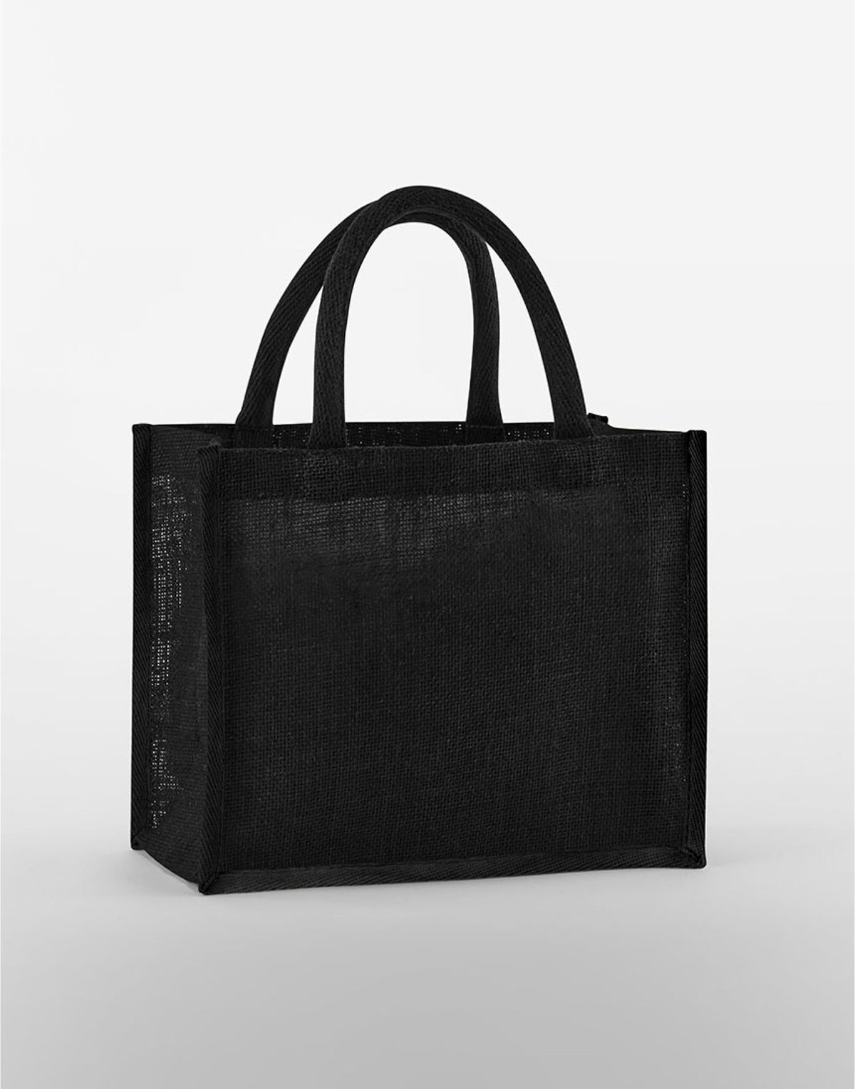 Westford Mill W473 Starched Jute Midi Tote - Black/Black