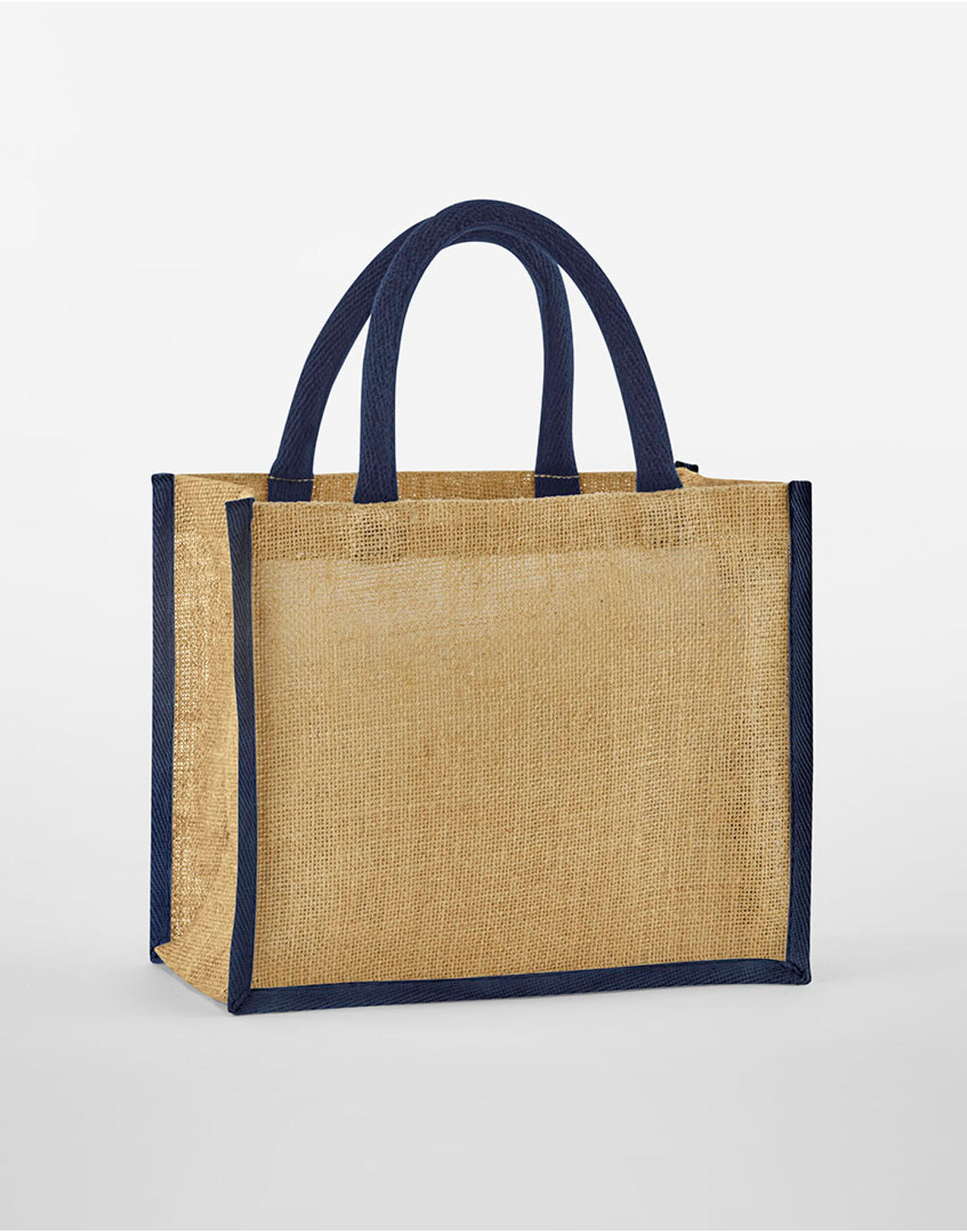 Westford Mill W473 Starched Jute Midi Tote - Natural/Navy