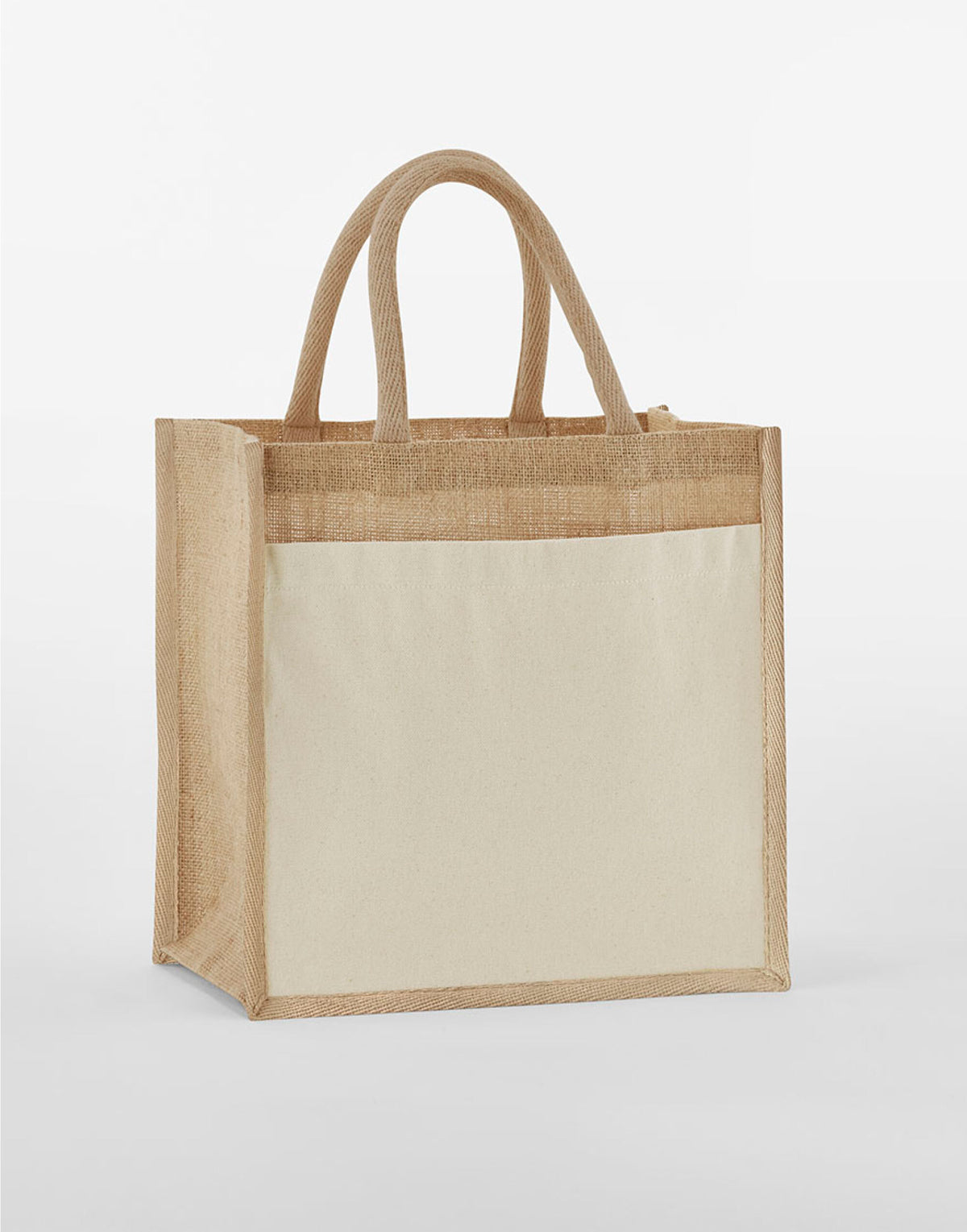 Westford Mill W483 Pocket Starch Jute Tote - Natural