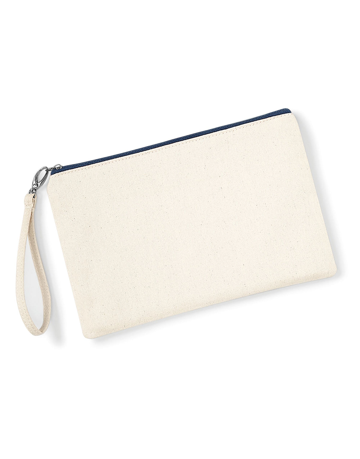 Westford Mill W520 Canvas Wristlet Pouch - Natural/Navy