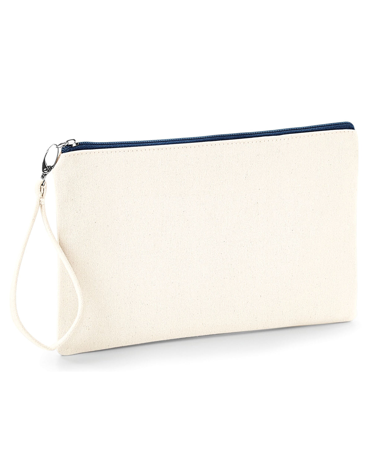 Westford Mill W520 Canvas Wristlet Pouch - Natural/Navy