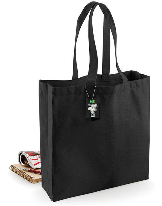 Westford Mill W623 FT Cotton Classic Shopper - Black