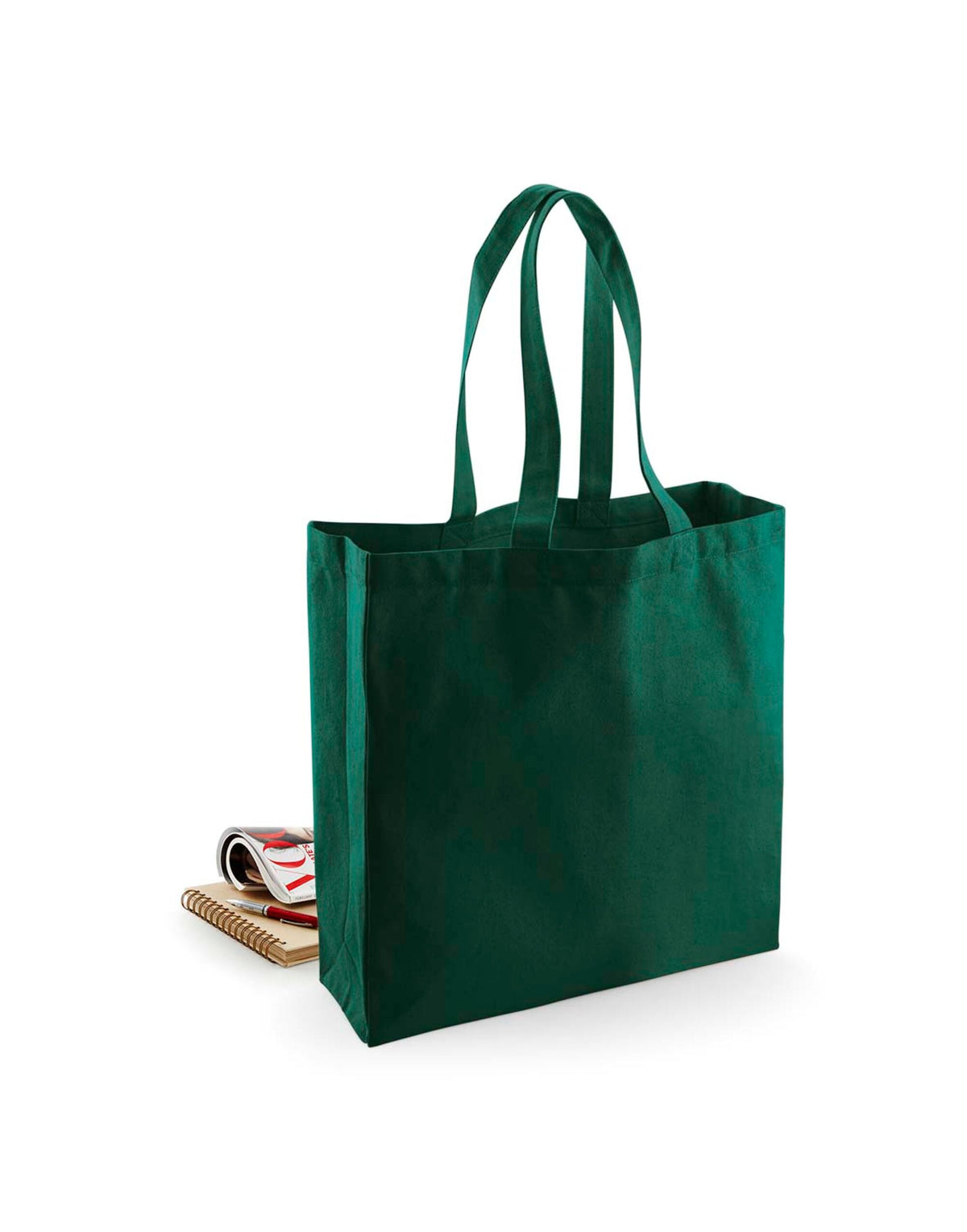 Westford Mill W623 FT Cotton Classic Shopper - Bottle Green