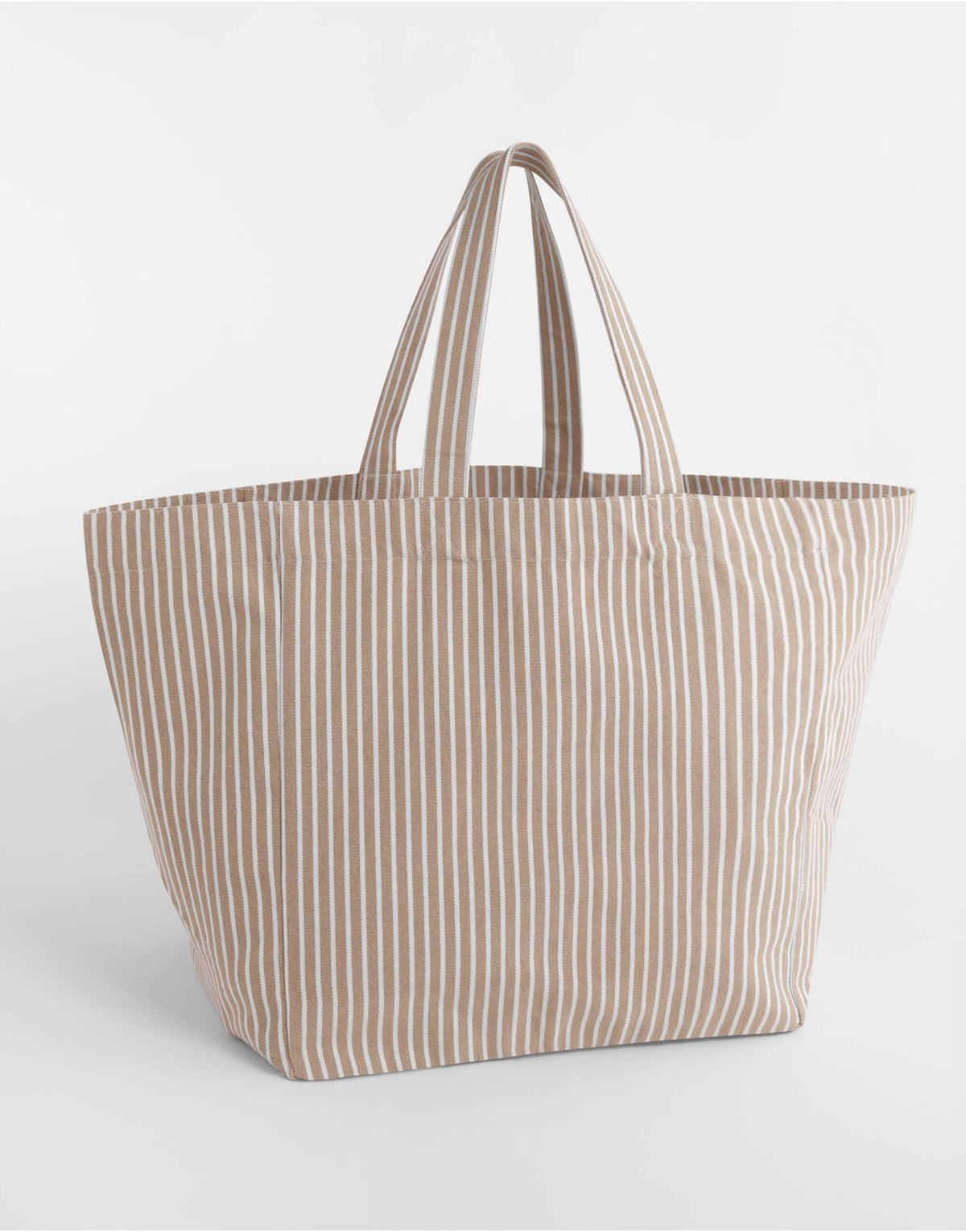 Westford Mill W677 Oversized Beach Bag - Biscuit Stripe