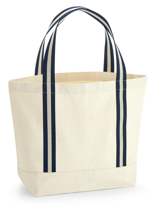 Westford Mill W690 Organic Boat Bag - Natural/French Navy