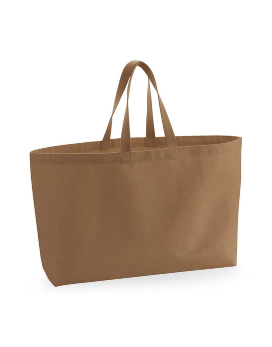 Westford Mill W696 Oversized Canvas Tote Bag - Caramel