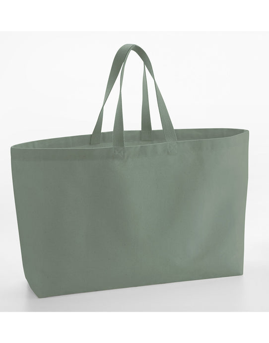 Westford Mill W696 Oversized Canvas Tote Bag - Dusty Green