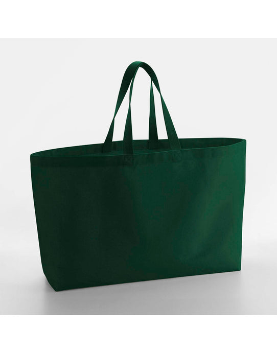 Westford Mill W696 Oversized Canvas Tote Bag - Bottle Green
