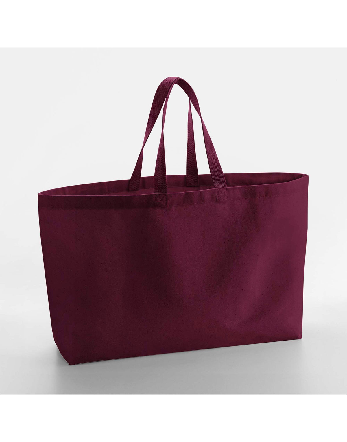 Westford Mill W696 Oversized Canvas Tote Bag - Burgundy
