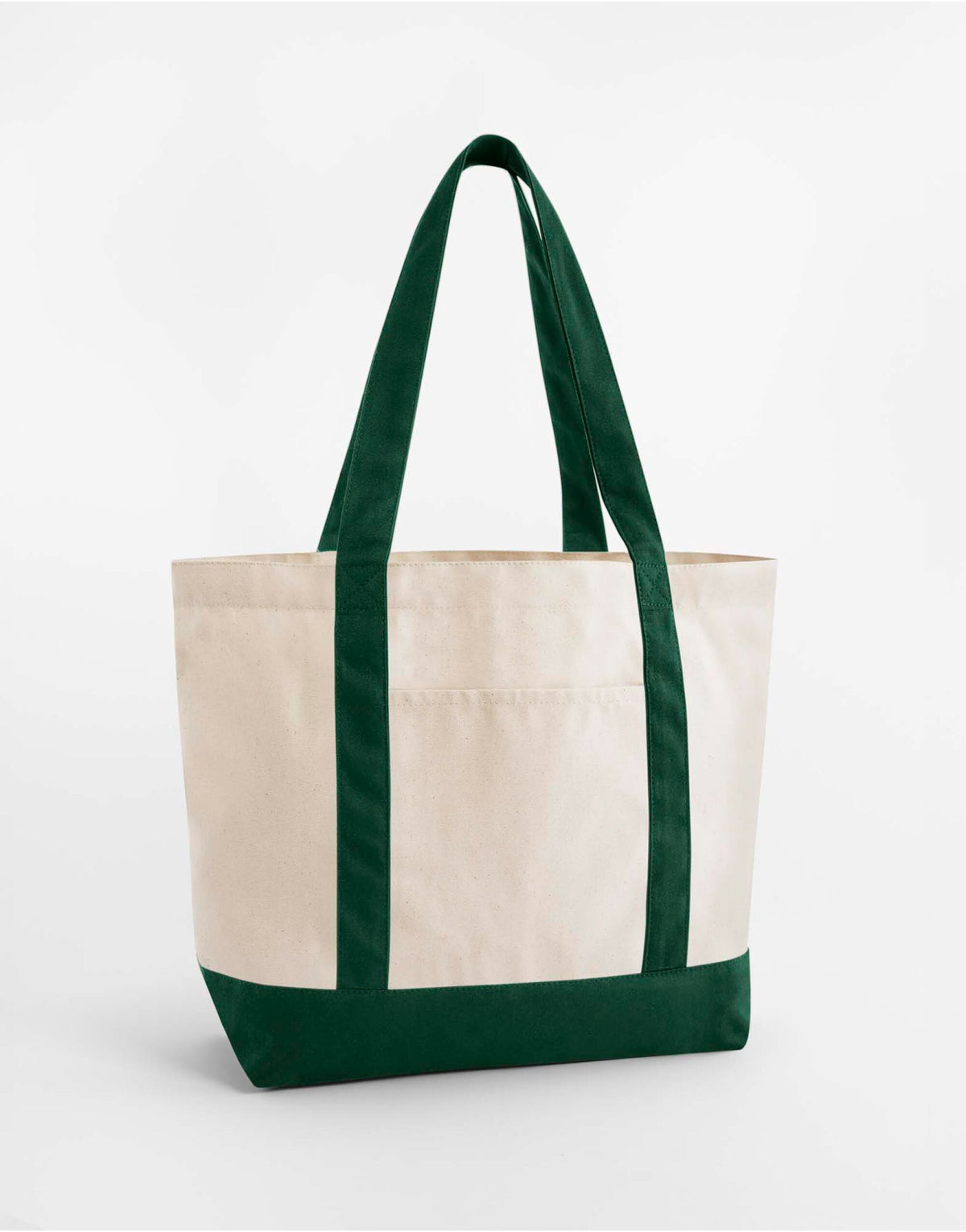 Westford Mill W804 EarthAware® VarsityShopper - Natural/Bottle Green
