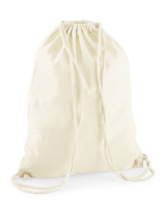 Westford Mill W910 Recycled Cotton Gymsac - Natural