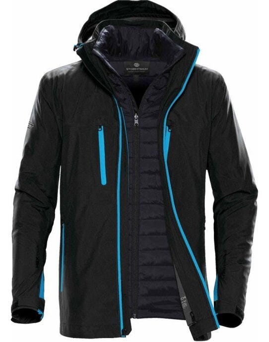 Stormtech XB-4 Mens Matrix System Jacket - Black/Electric Blue