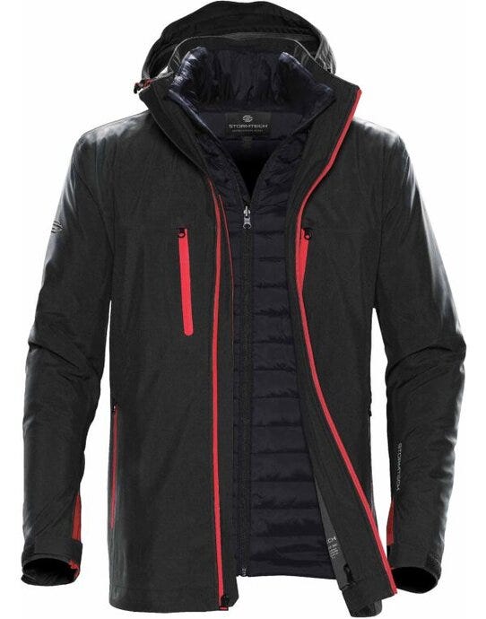 Stormtech XB-4 Mens Matrix System Jacket - Black/Bright Red