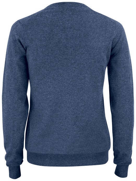 Cutter & Buck CB355419 C&B Ladies Oakville V-Neck Sweater - Navy Melange