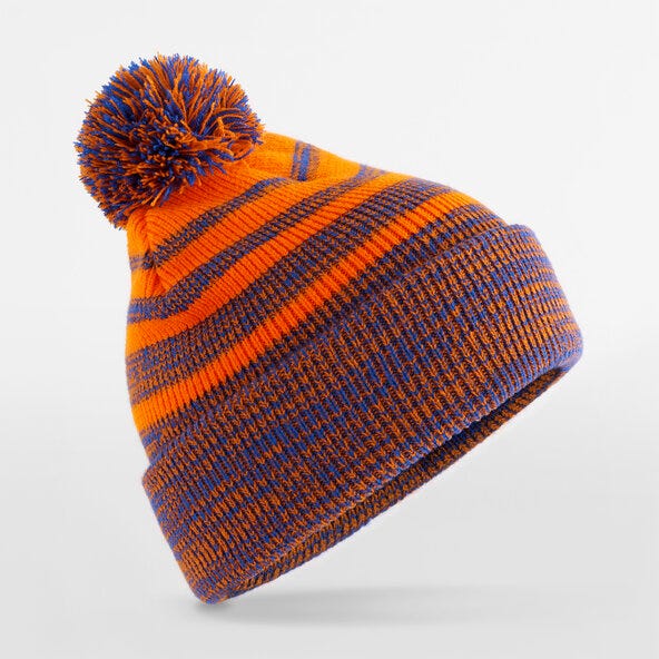 Beechfield B476 Team Stripe Beanie - ORARYL