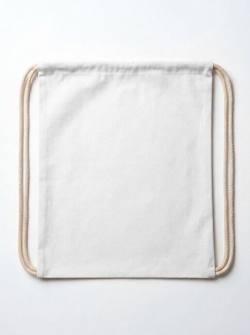 United Bags UB9250 UB Core Cotton Drawstring - White