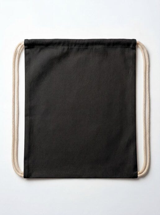 United Bags UB9250 UB Core Cotton Drawstring - Black