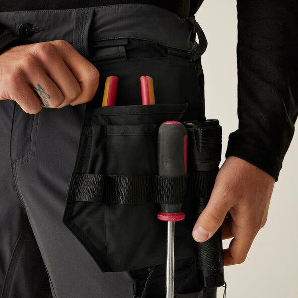 Regatta Professional TRJ447R Regatta 4TEX Stretch Holster Trouser - Black/Black