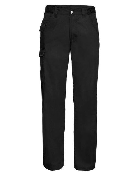 Russell Athletic 001MR Russell Polycotton Twill Trousers (Reg) - Black