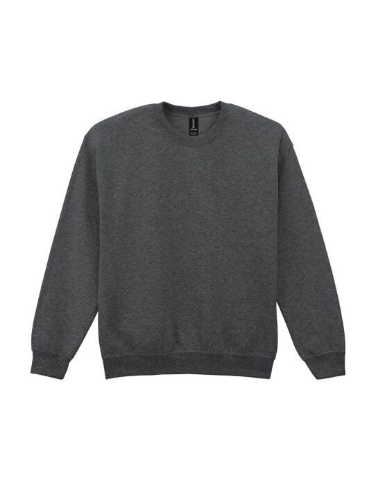 Gildan 18000 Heavy Blend Adult Crew Sweatshirt - Fan Charcoal Heather
