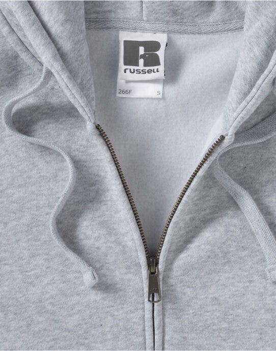 Russell Athletic 266F Russell Ladies Authentic Zipped Hood Jkt - Light Oxford