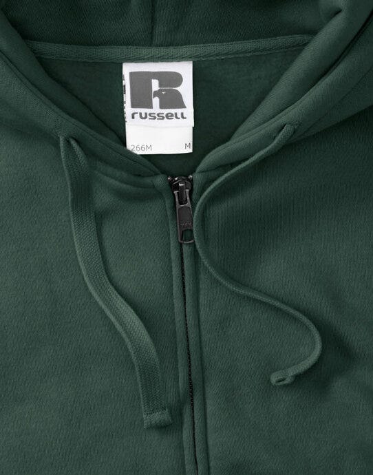 Russell Athletic 266M Russell Mens Authentic Zipped Hood Jkt - Bottle Green