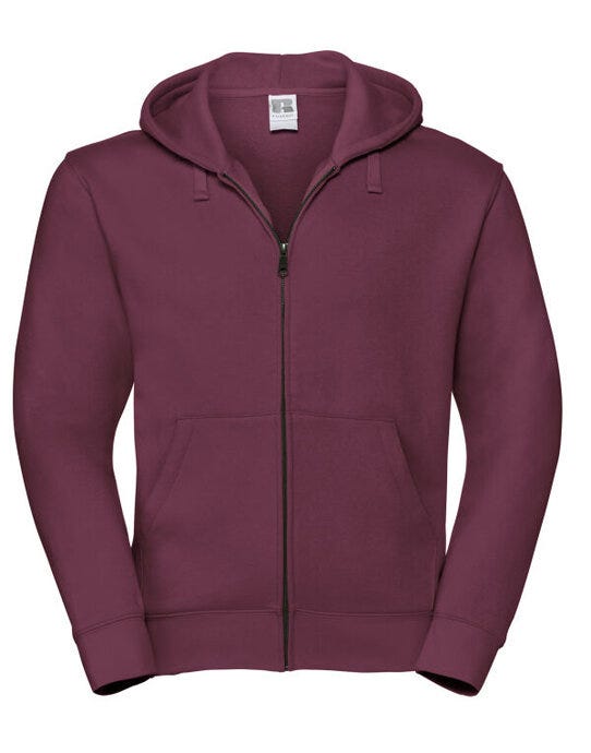 Russell Athletic 266M Russell Mens Authentic Zipped Hood Jkt - Burgundy