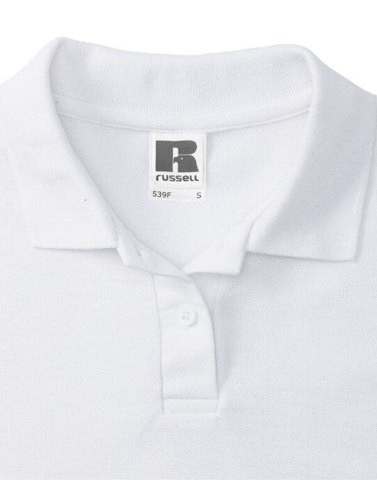 Russell Athletic 539F Russell Ladies Classic Polycotton Polo - White