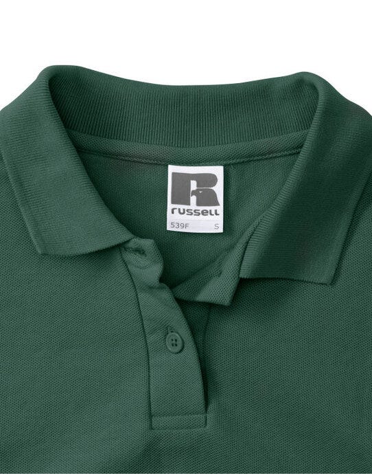 Russell Athletic 539F Russell Ladies Classic Polycotton Polo - Bottle Green